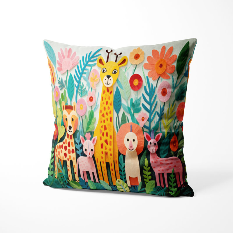 Coussin décoratif pour chambre de bébé Animal, H 16 po x l 16 po