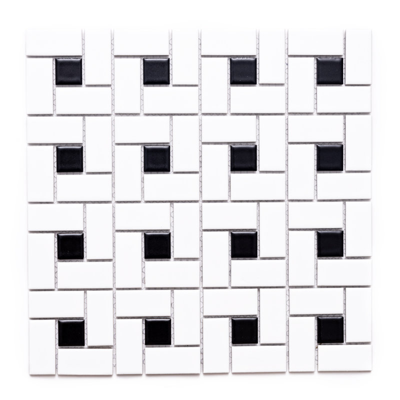 Carreau de mosaïque de plancher et de mur en porcelaine 1 po x 2 po Helix
