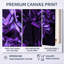 «Purple Crystal Texture Design», ensemble de 3 toiles abstraites encadrées-712103905-680642925