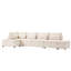 Canapé-lit modulaire de 107 po avec canapé-lit en forme de L, accoudoirs réglables en L, charge USB et Type-C, repose-pieds avec rangement à mouvement libre, combinaison libre pour le salon et l’appartement-1116893923