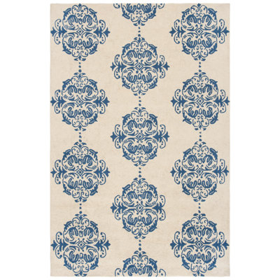 Daijah Hand Hooked Wool Pile Geometric Rug