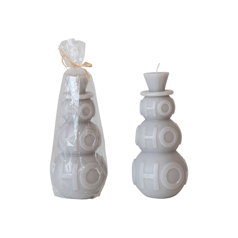 Bougie bonhomme de neige bonhomme de neige, Gris