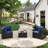 3 -Person Rattan Patio Safo With Cushions-244056554-244056557