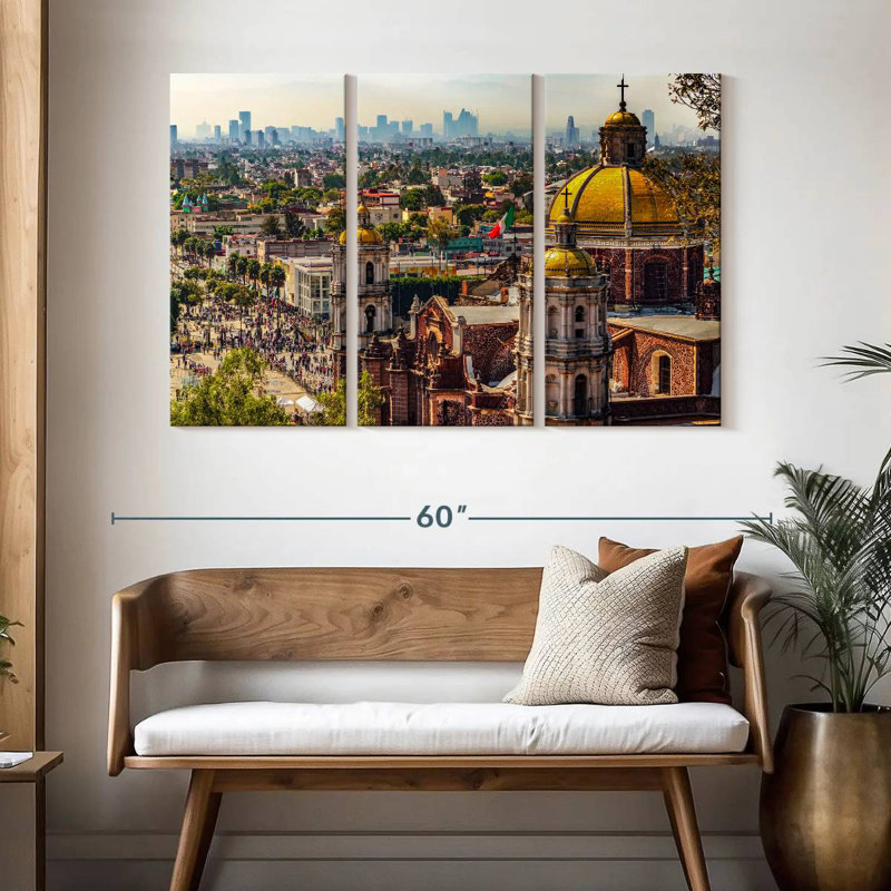 La basilique Sebbie à Mexico, H 32 po x l 50 po