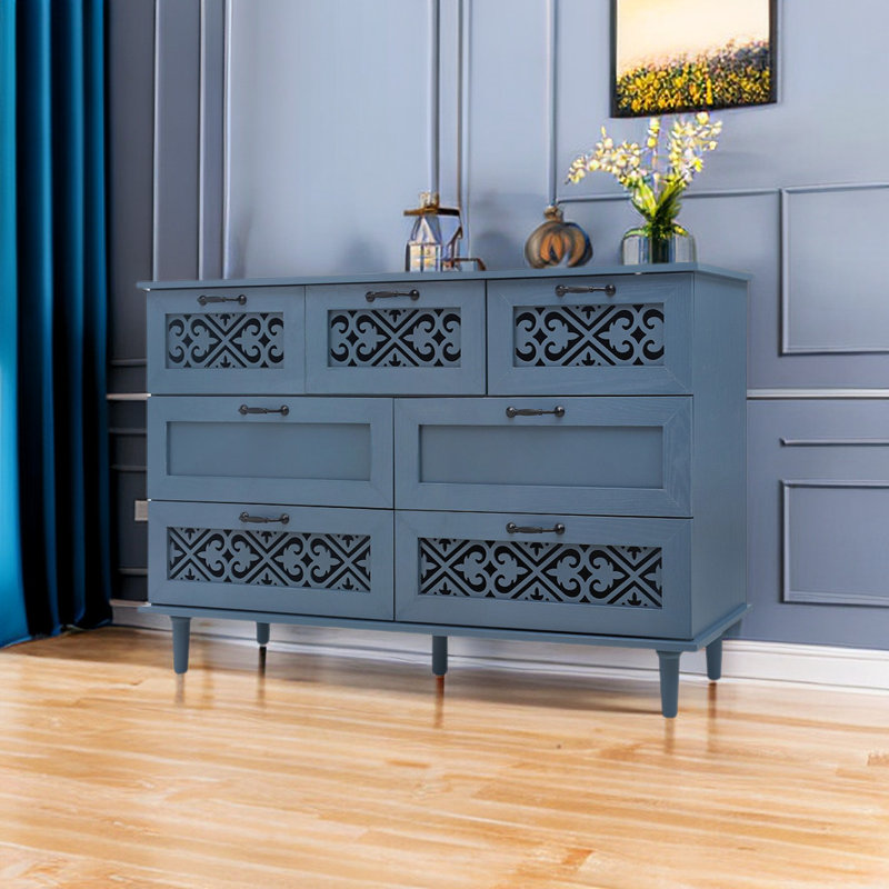 Commode décorative Rechele, Bleu