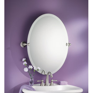Glenshire Contemporary Beveled Frameless Vanity Mirror