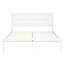 Grand lit contemporain en métal de style contemporain en blanc - stabilité de poids de 500 lb pour Allure