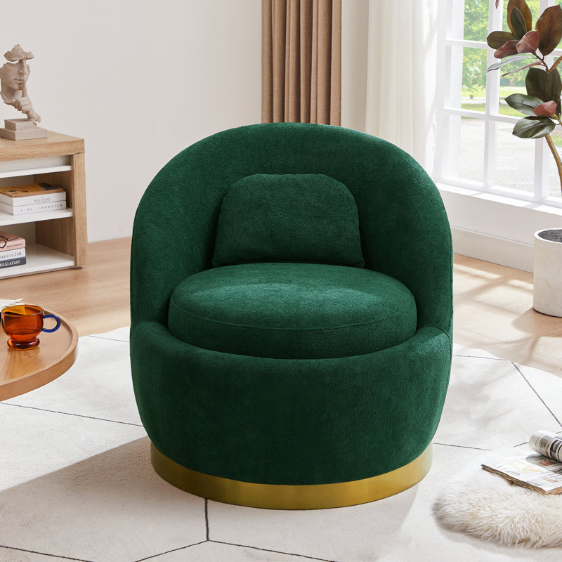 Fauteuil demi-tonneau Hommer, 100 % polyester vert