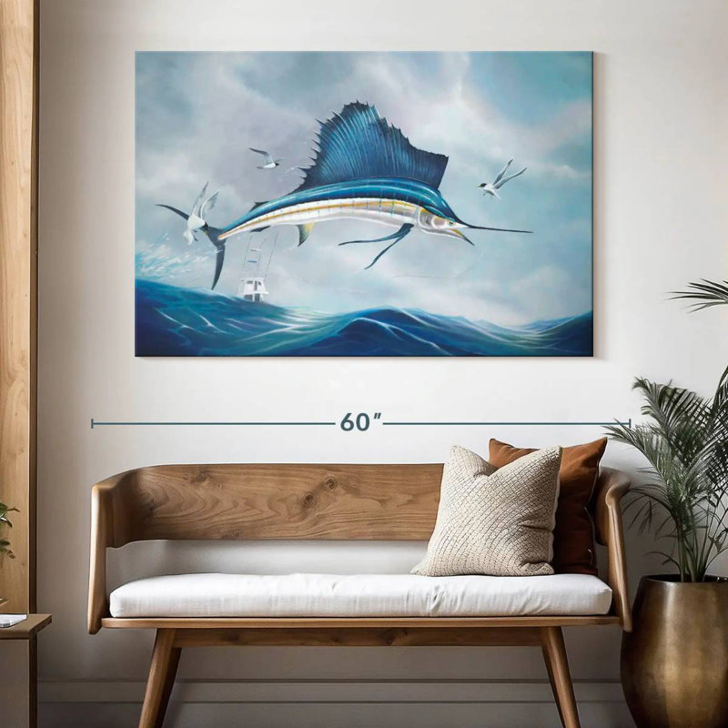 Brampt Blue Marlin, 34" H x 51" W