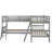 L-Shaped Bunk Bed With Ladder,Twin Size-Gray