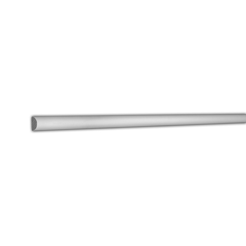 Plastic 0.5" Thick x 1" Wide x 96" Length Wall Base in White (Set of 9)