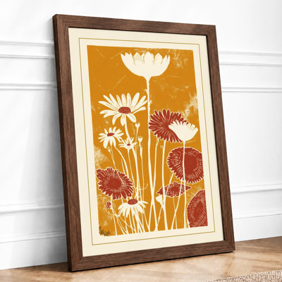 Stylized Flowers Ascending Botanical - Framed Print