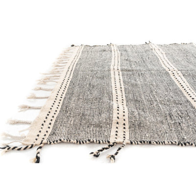 Tapis noir et blanc Mosser