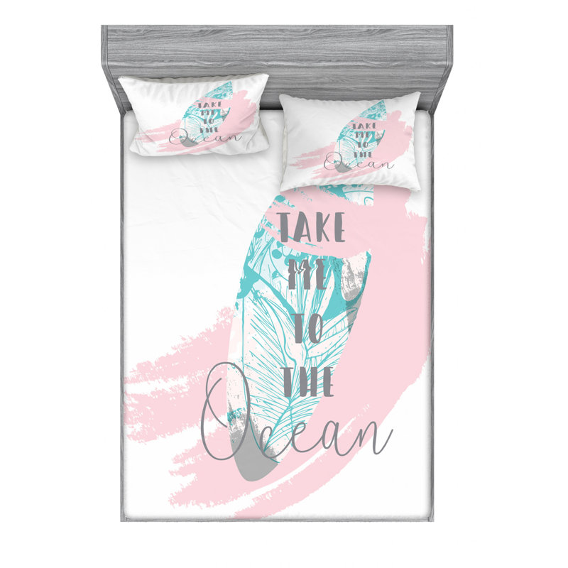 Microfiber Sheet Set, Queen Sheet Set with Fitted Sheet