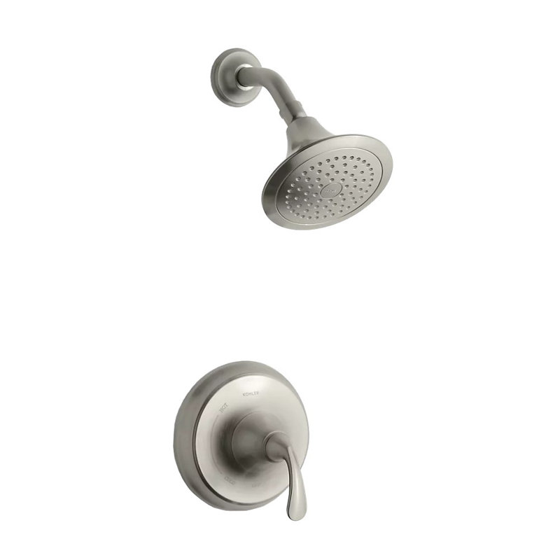Sculpted Rite-Temp® shower valve trim with 2.5 gpm showerhead, Vibrant Brushed Nickel
