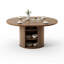 Table de salle à manger extensible ronde 43-59 "pour 4-6, maison de campagne moderne pour la cuisine et la salle à manger