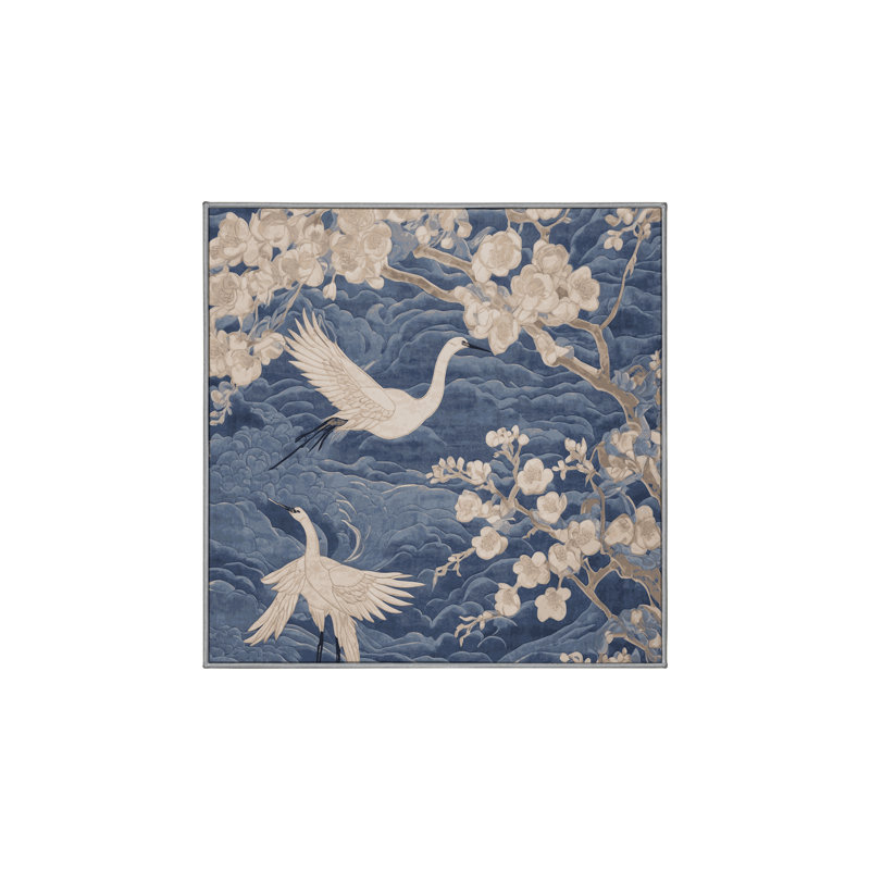 Machine Washable Gray Area Rug, Square 8'