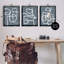  «Squiggles on Gray», ensemble de 3 toiles flottantes encadrées par Nina Blue-533417003-533417004