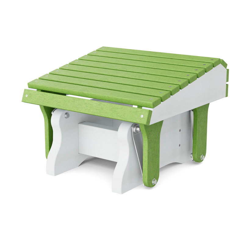 Repose-pieds Heritage, Vert citron / blanc