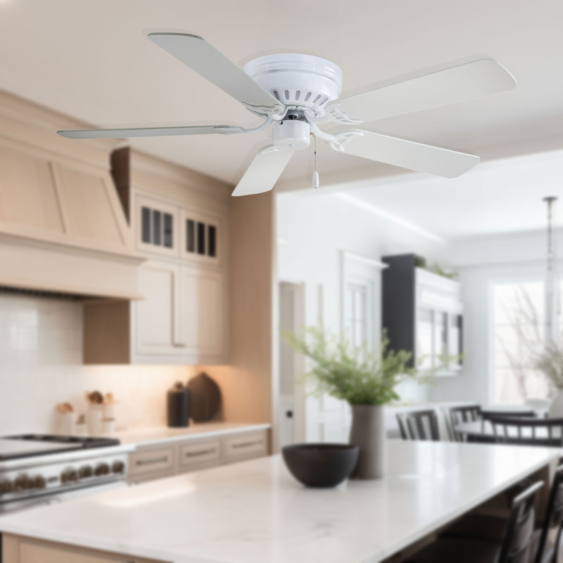 Mesa 52" White MDF 5-Blade Low Profile Ceiling Fan