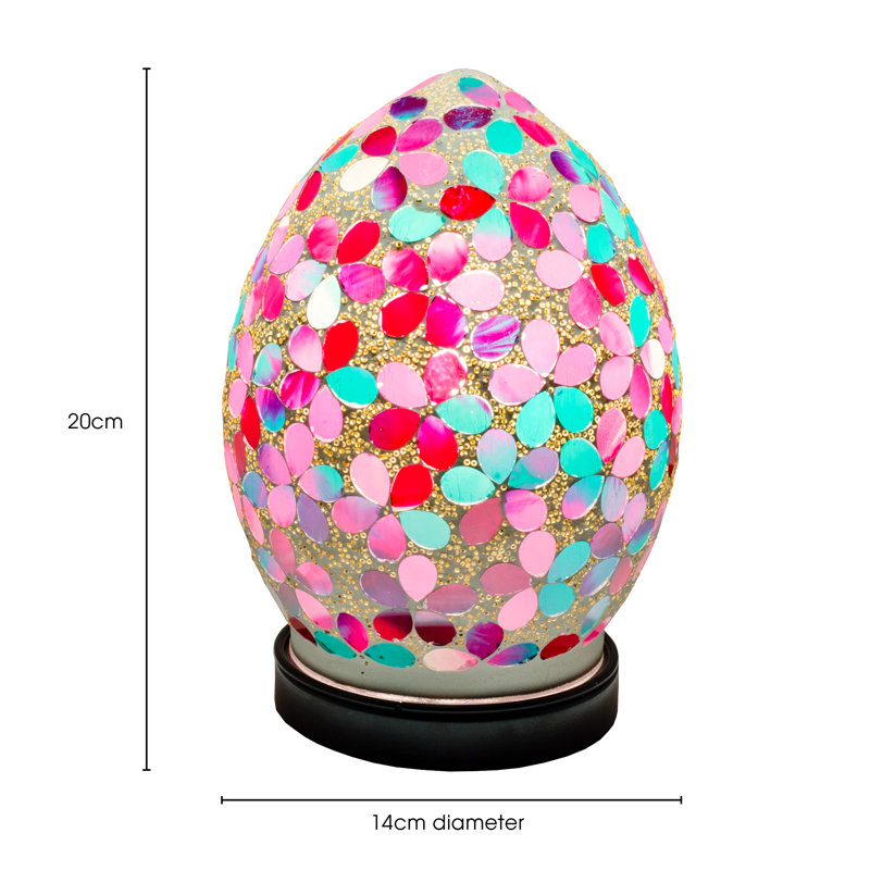 Culler 20cm Novelty Table Lamp, Pink/Green