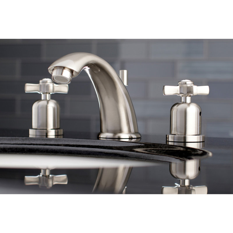 Robinet de salle de bain espacé Kingston, Nickel brossé