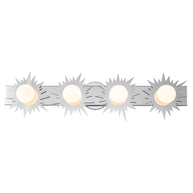 Meuble-lavabo 4 lumières Talant, Argent argent