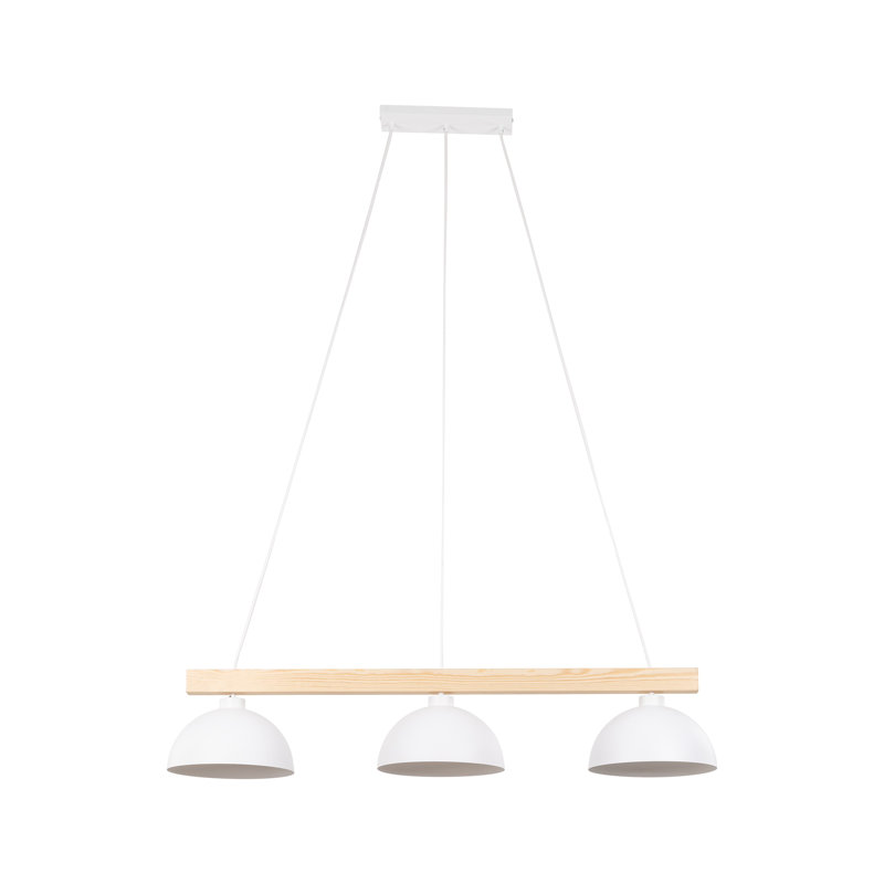 OSLO White Scandinavian Pendant Light 3, 3, White