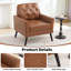 Chaises d'appoint de style Mid-Century avec boutons et coussins amovibles
