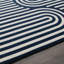 Tapis intérieur / extérieur bleu en polypropylène touffeté à la machine Balchand-86811347