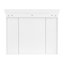 Armoire de rangement murale avec porte miroir et 6 tablettes ouvertes