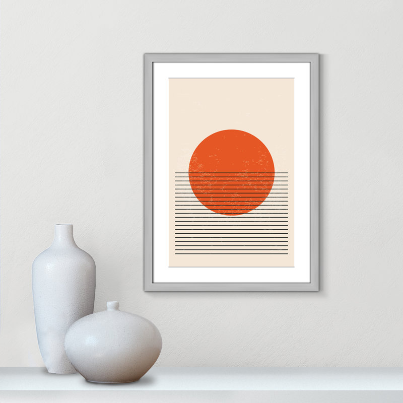 «Bright Minimal Series # 2» par Stanley, Argent mat, L 17 po x H 23 po, Matted Print