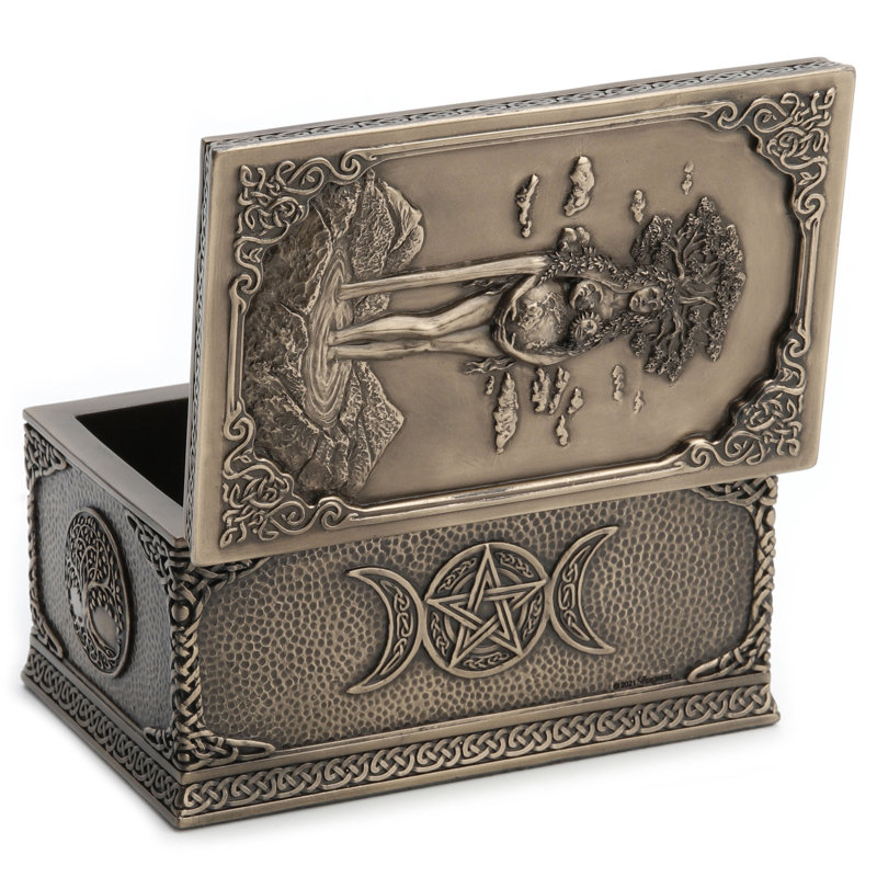 6.1 Trinket Box Bronze Poly Resin