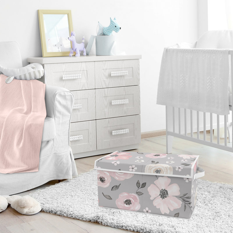 Boîte à jouets Sweet Jojo Designs, Gris / Rose