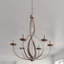 Lustre traditionnel / classique à 6 lumières de style bougie