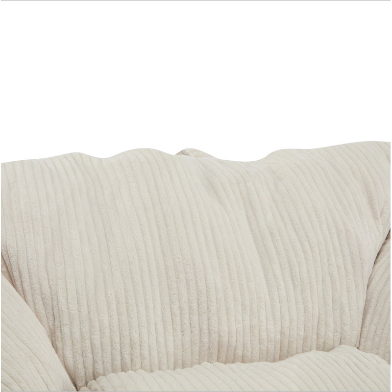Fauteuil à billes Olbia, fausse fourrure beige