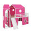 Lit mezzanine double avec glissade et tour