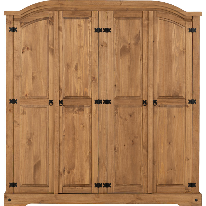 Greenock Solid Wood Four-Door Wardrobe