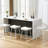26" Upholstered Backless Saddle Bar Stool with Metal Frame-5290095-209194