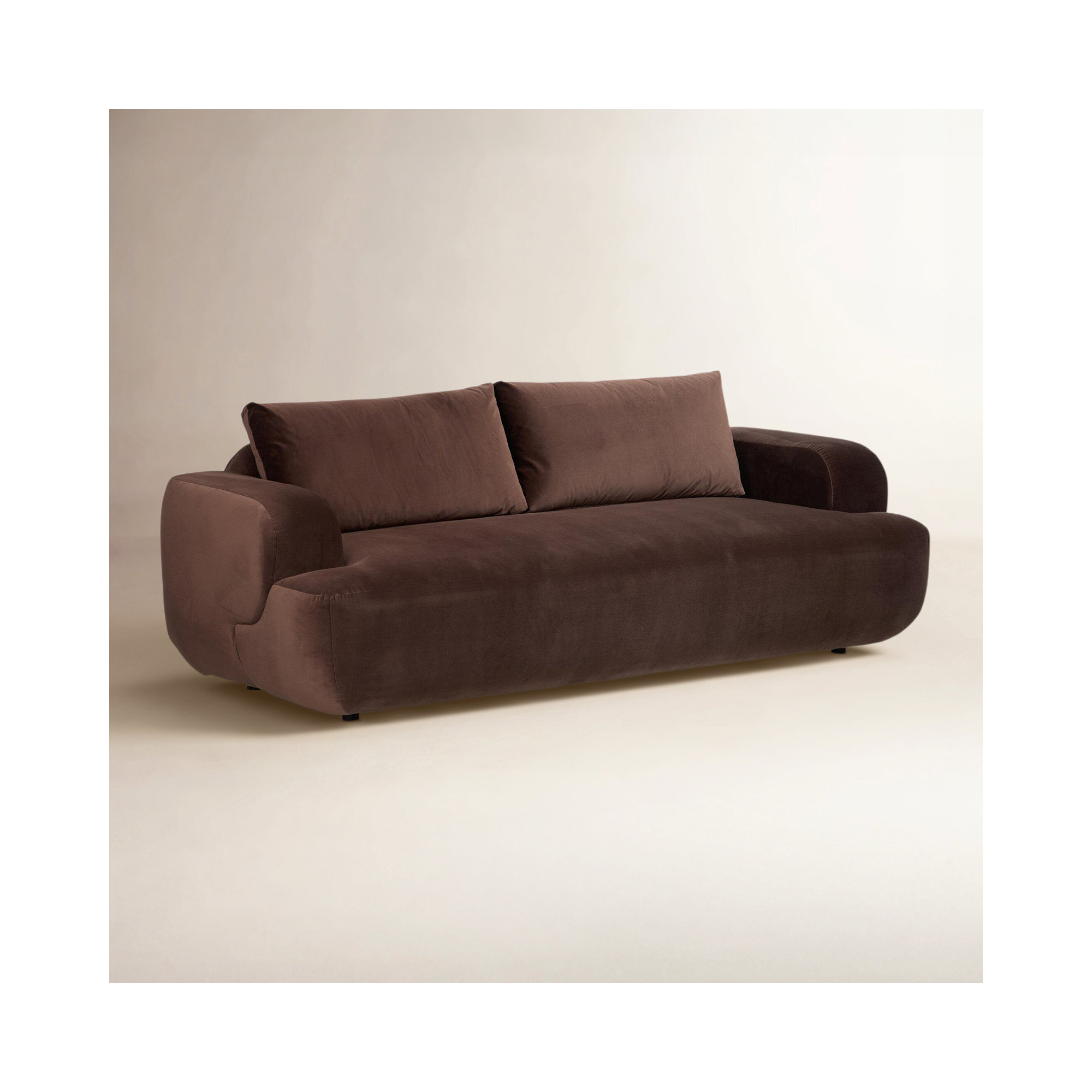 Fontaine 90'' Upholstered Sofa, Surrey Cocoa Cotton Blend
