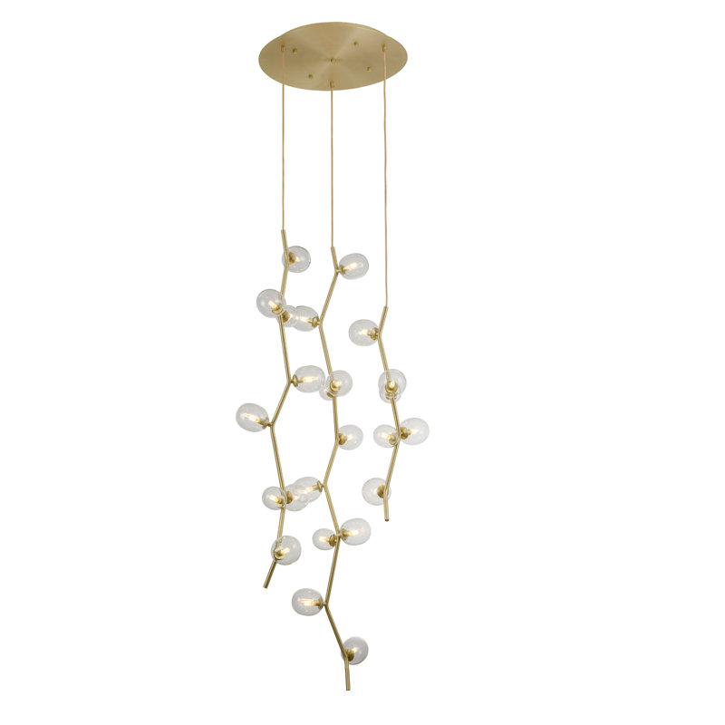 Hampton 24 - Light Chandelier, Clear