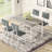 "47'' 5-Piece Stylish Dining Table Set-1423091626