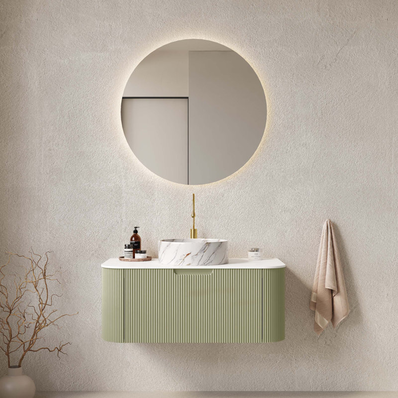 Meuble-lavabo 36 po avec lavabo, Vert, 36"
