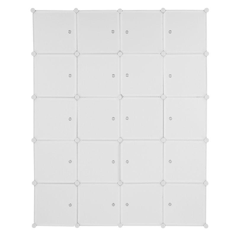 Huguenot 20 Door Plastic Wardrobe