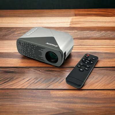 QINGDAOSAIBOSIFANGSHUIGONGCHENGYOUXIANGONGSI Home Theater Projector Portable Projector with Remote Included