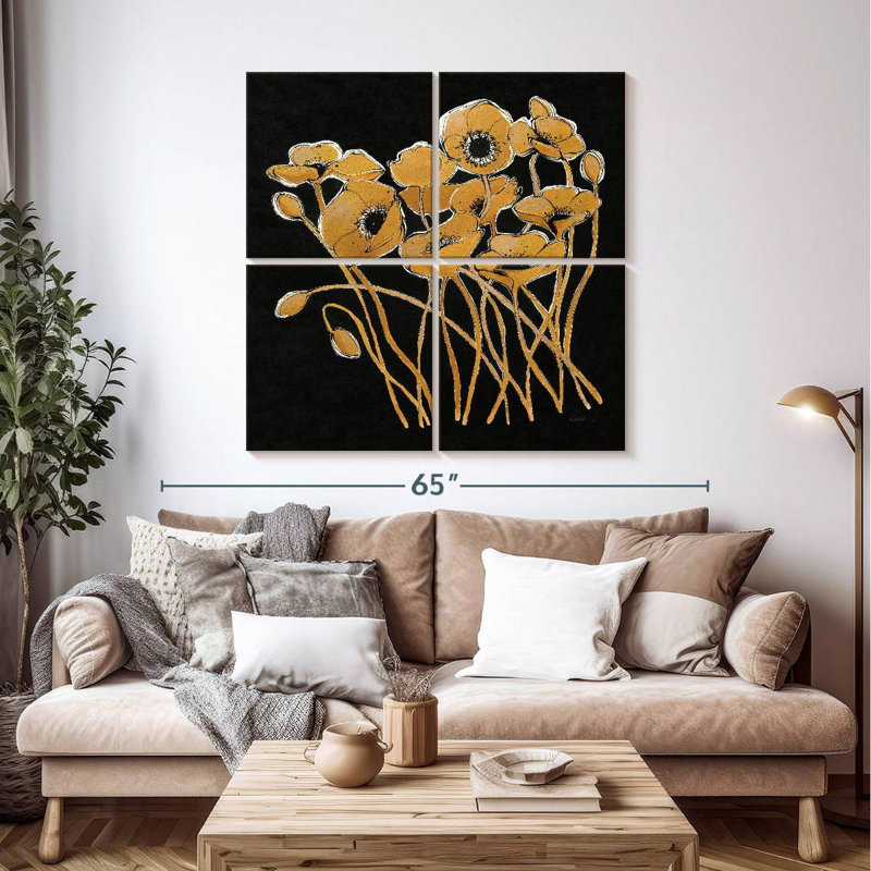 Coquelicots Harnek Gold Black Line I V2