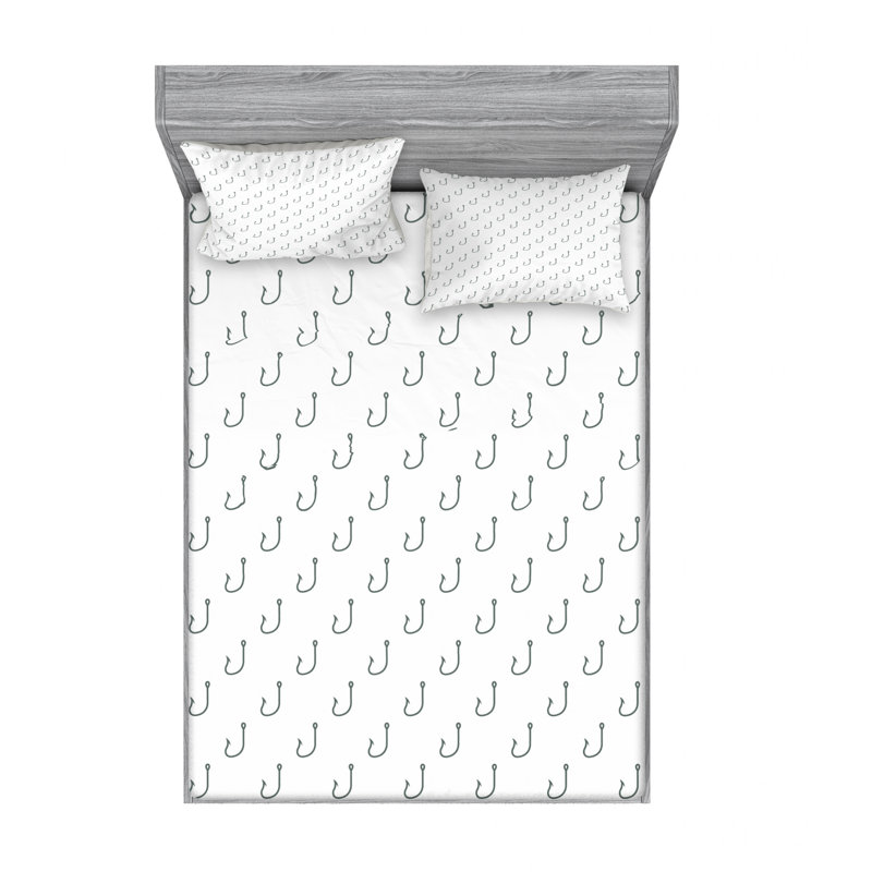 Ensemble de draps Sealife, Ensemble de drap pour grand lit avec drap-housse