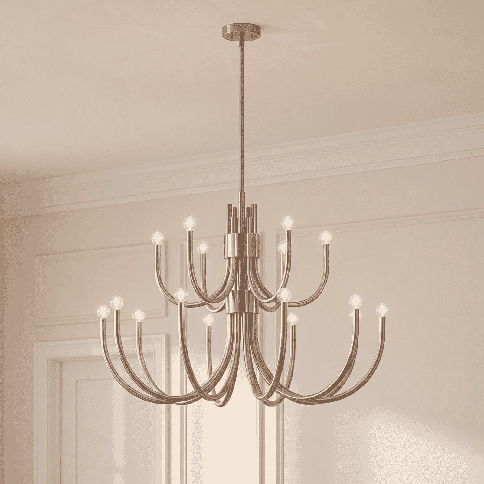 Sorrento 15-Light Chandelier, Brass