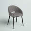 Chaise de salle à manger l 23 po avec structure en métal Oliviah - gris-832873068-832873058