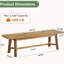Banc en bois massif de 55 pouces de style rustique, capacité de 400 livres, multifonctionnel pour les entrées et les couloirs, facile à assembler avec des conseils d'entretien
